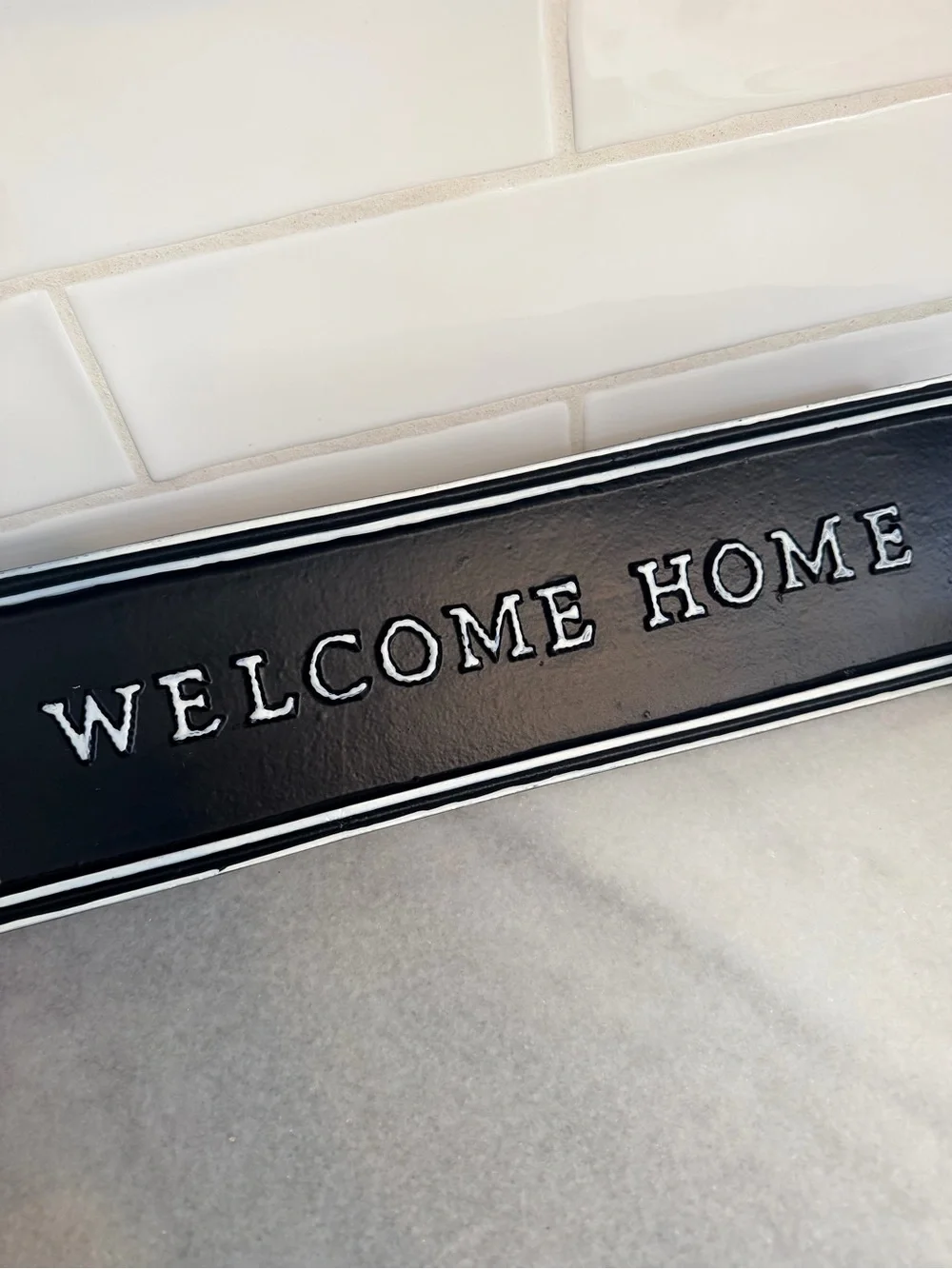 Hearth & Hand Magnolia black & white farmhouse Welcome Home Sign